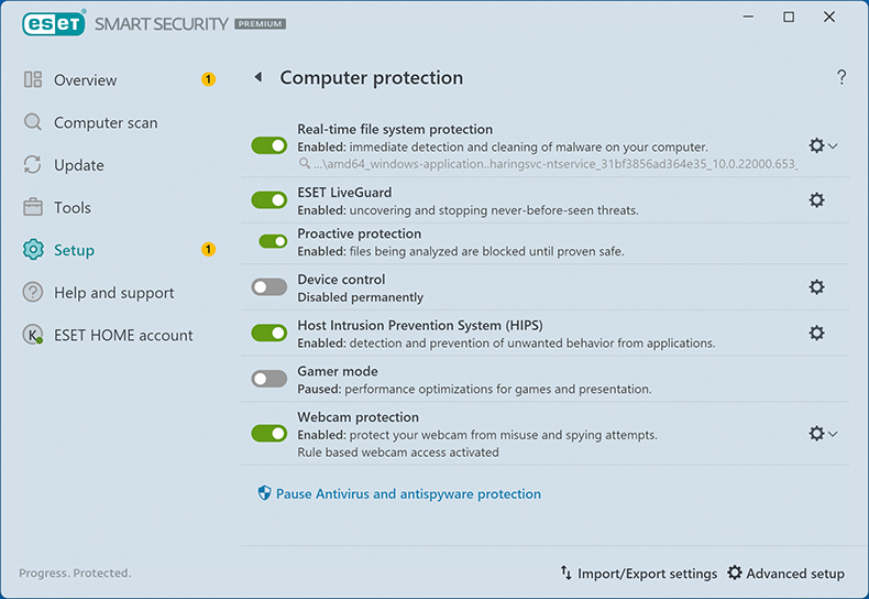 ESET NOD32 Antivirus Protection de l'ordinateur