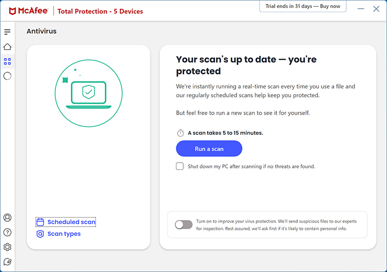 Analyse McAfee AntiVirus Plus