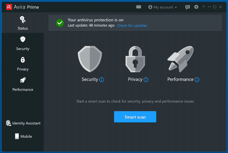Avira Prime apparence
