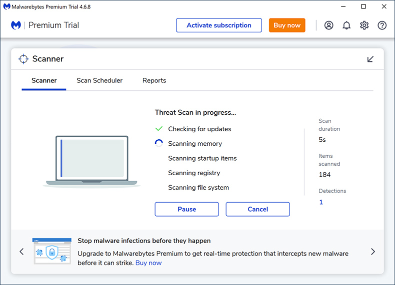 Malwarebytes Premium 2024 balayage