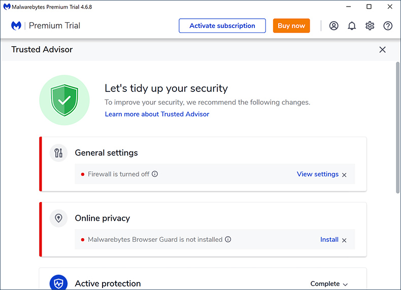 Malwarebytes Premium 2024 protections