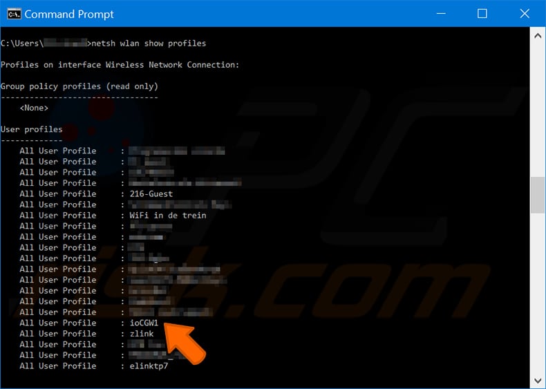 trouver le mot de passe wi-fi d'un réseau que vous avez précédemment connecté dans Windows 10 étape 1