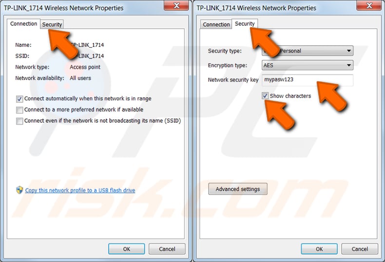 trouver le mot de passe wi-fi d'un réseau que vous avez précédemment connecté dans Windows 7 étape 4