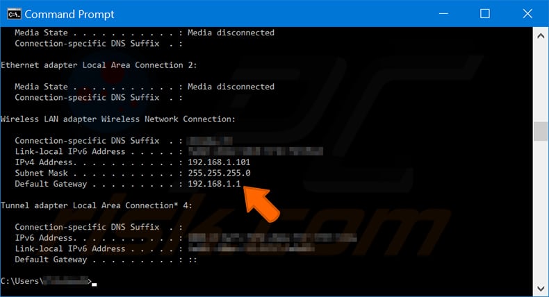 trouver votre adaptateur LAN sans fil adresse IP