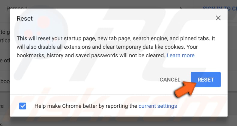 rendez votre google chrome plus rapide avec l'outil de nettoyage de chrome étape 2