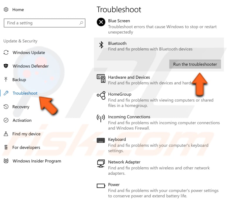 exécuter l'étape 2 de l'utilitaire de résolution des problèmes Windows