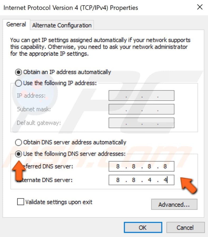 utiliser google dns étape 5