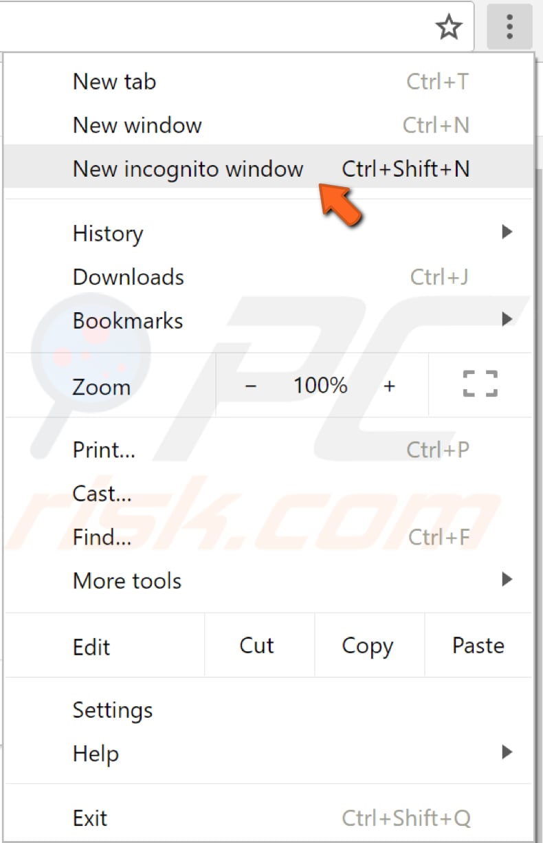 effacer le cache de l'hôte chrome étape 1