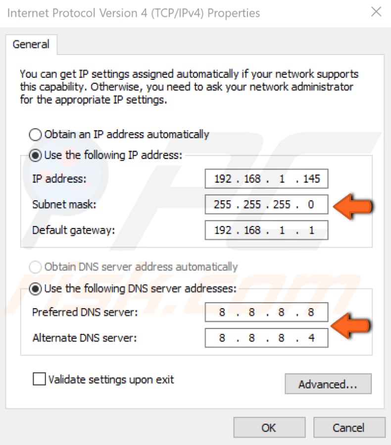 Configurer Votre Adresse IP Manuellement étape 5