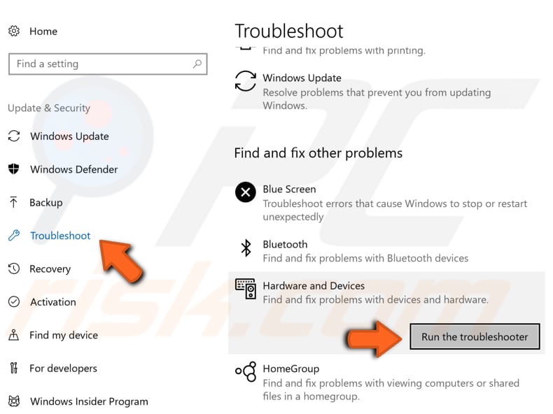 exécuter l'étape 2 de l'utilitaire de résolution des problèmes Windows