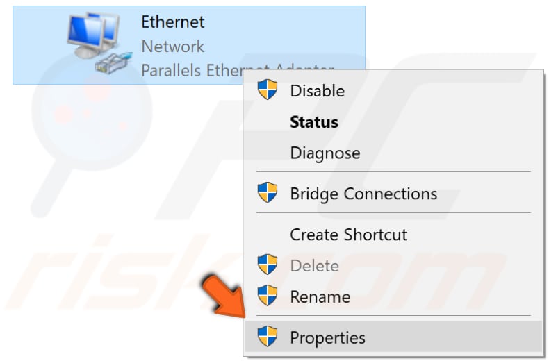 vérifier les options de l'adaptateur étape 3