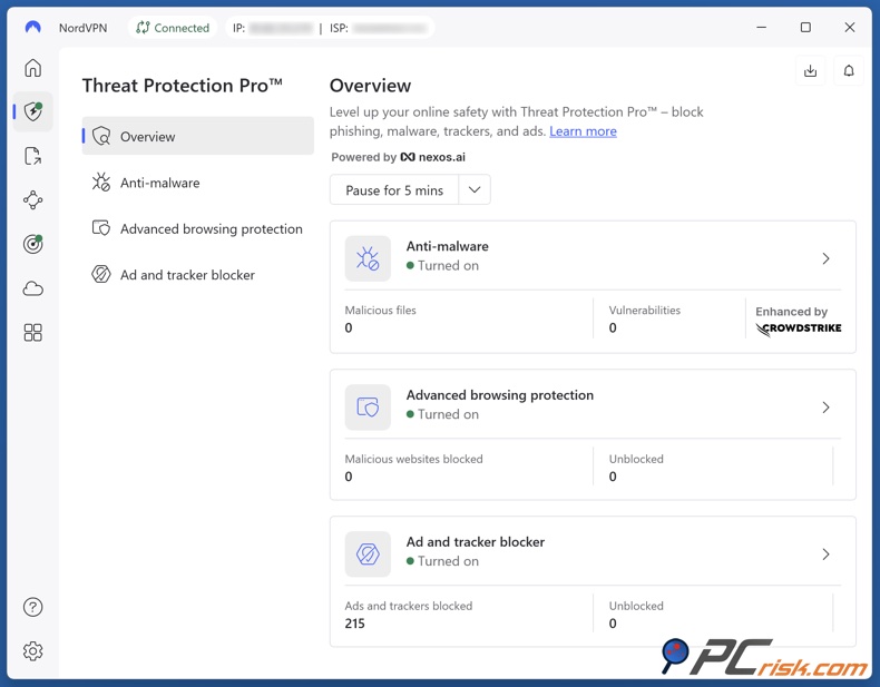 Activer NordVPN Threat Protection