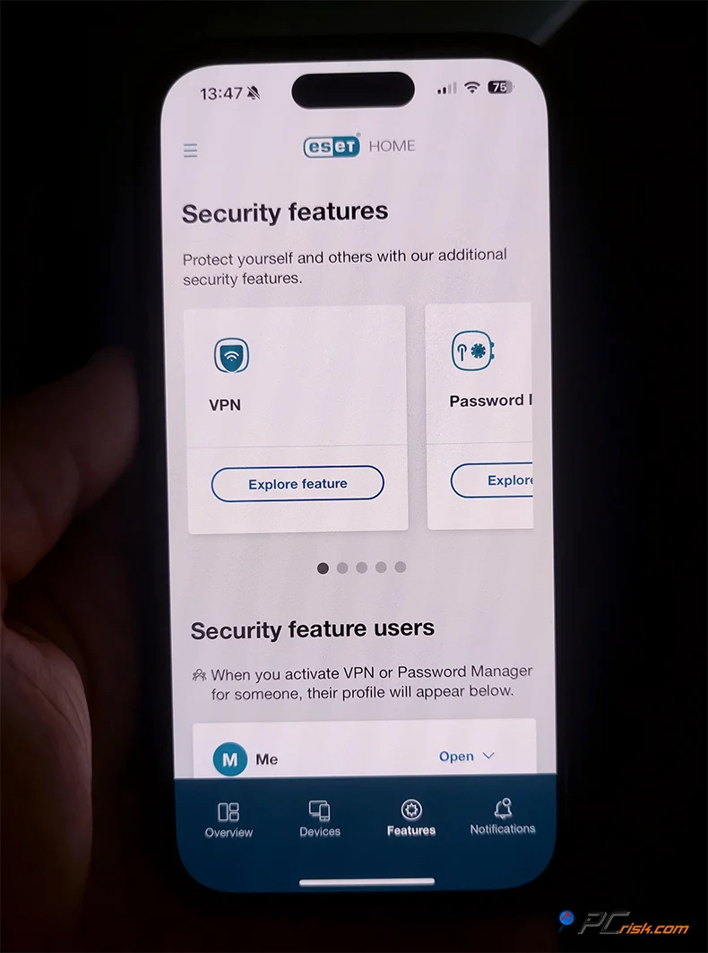ESET HOME pour iPhone