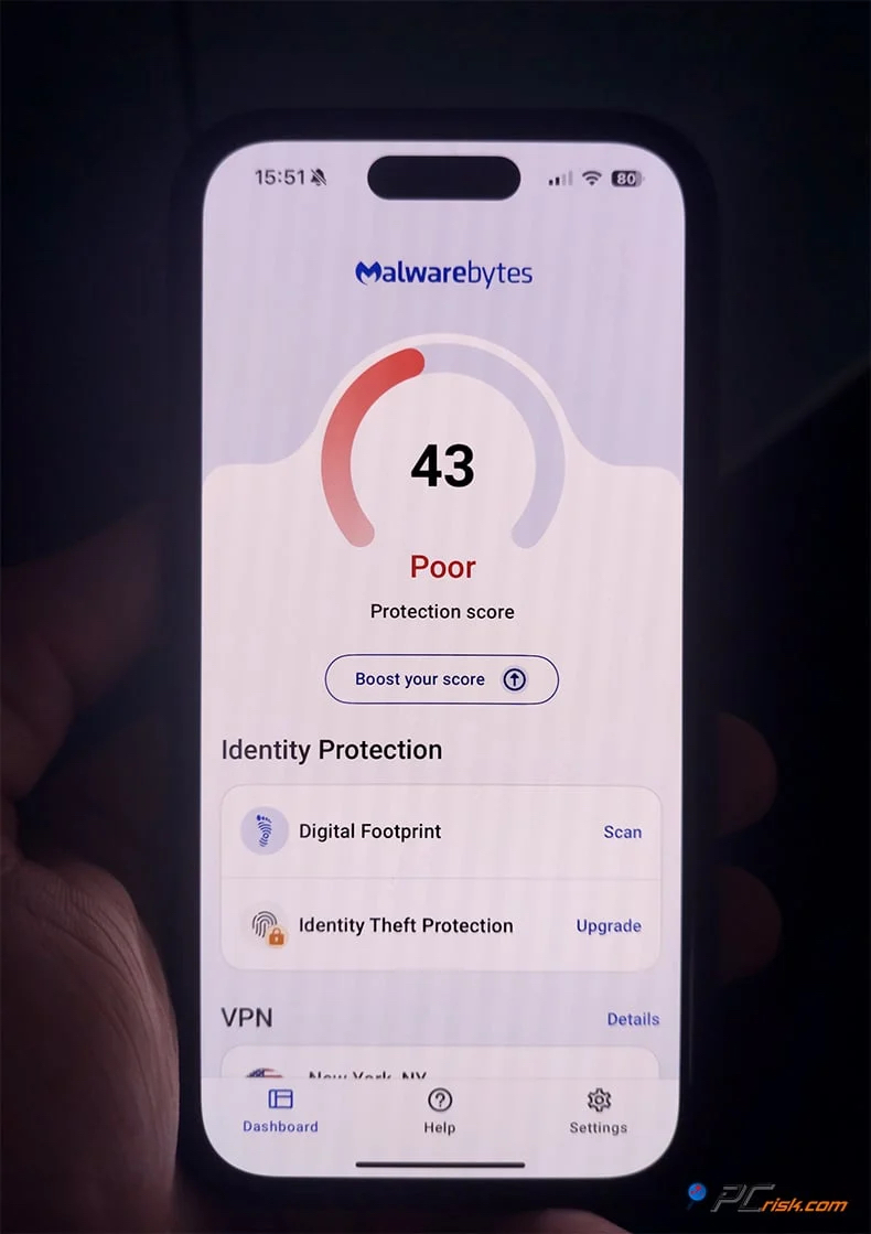 Malwarebytes pour iPhone