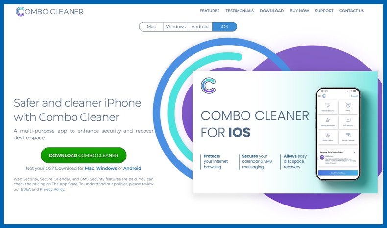 Accueil Combo Cleaner
