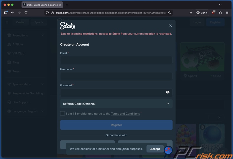 Stake interdit dans votre région