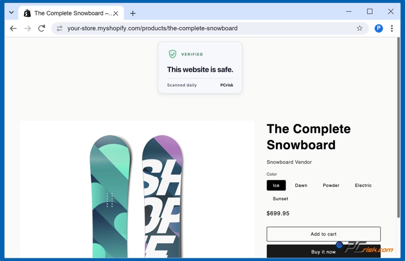 Badge de confiance sur une page produit Shopify