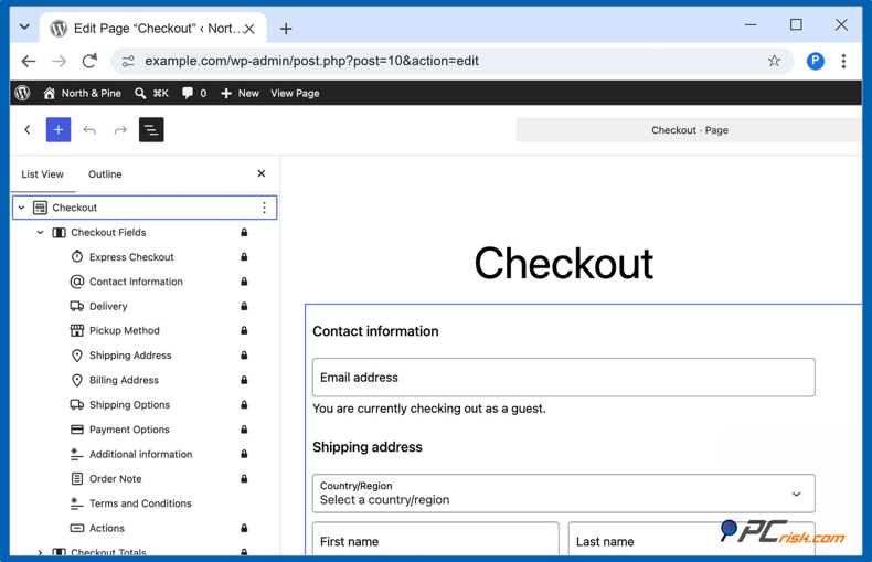 Bloc de validation de commande WooCommerce