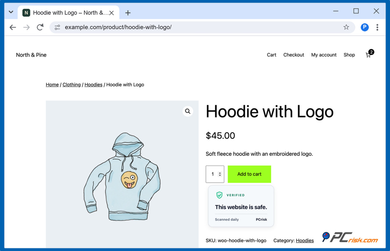 Badge de confiance sur une page produit WooCommerce
