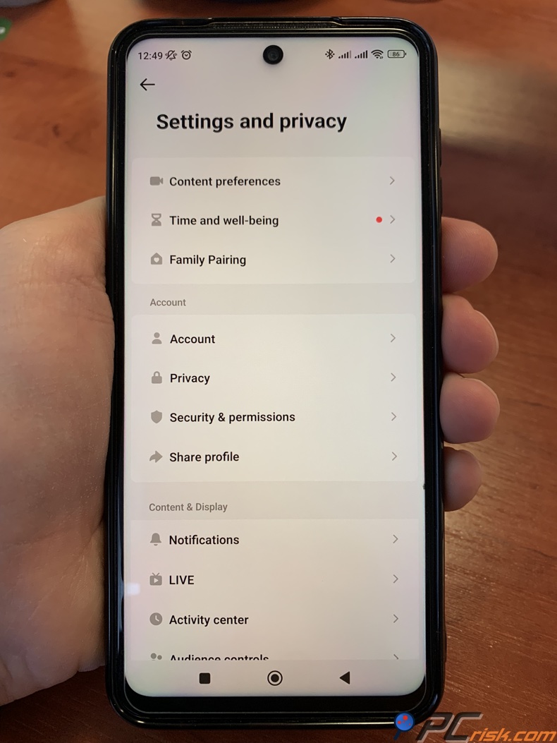 Paramètres et confidentialité de TikTok