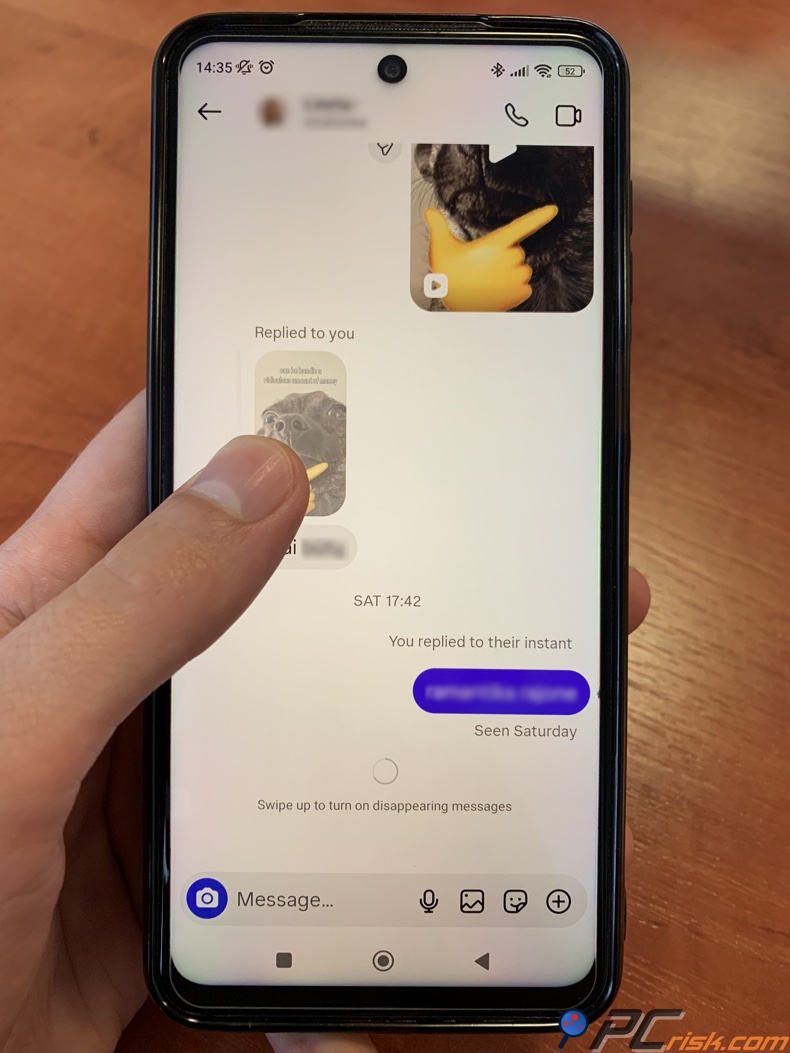 Activer les messages éphémères d'Instagram