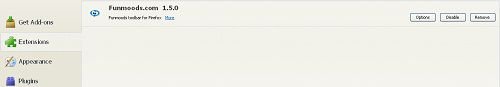 Barre d'outils funmoods dans Firefox