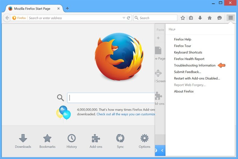 Restaurer les paramètres à défaut de Mozilla Firefox – accéder