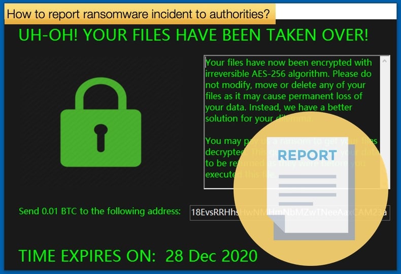 signaler les incidents de ransomware aux autorités