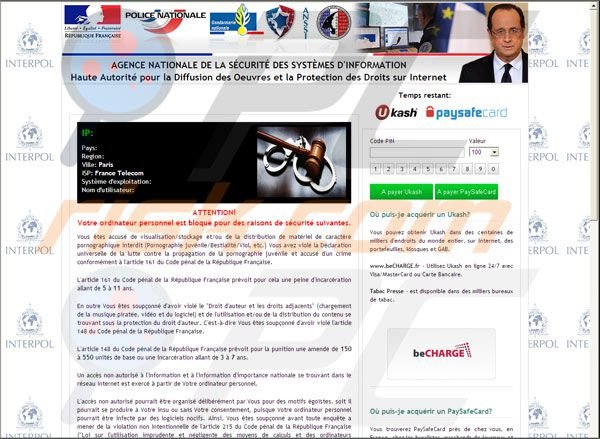 virus ransomware (rançongiciel) Agence Nationale de la Sécurité des Systèmes D'information 