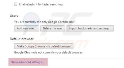Paramètres avancés de Google Chrome 