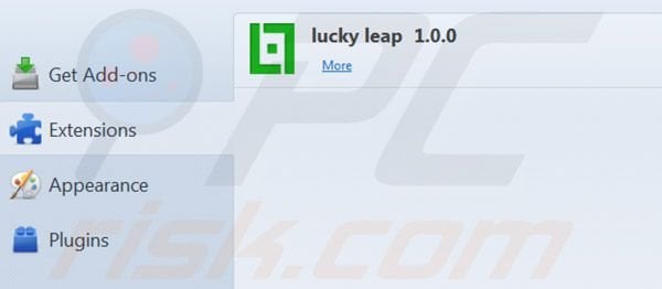 Suppression de Lucky Leap dans Mozilla FireFox