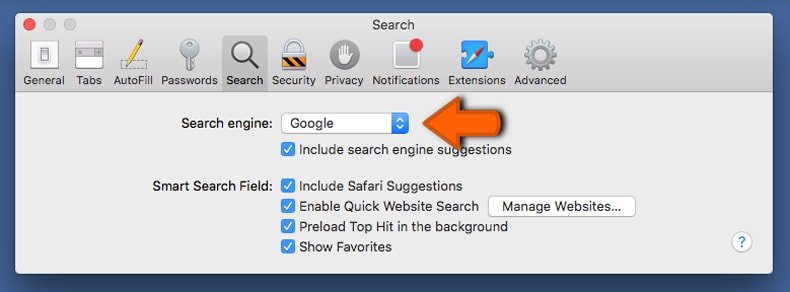 Changer le moteur de recherche par défaut dans le navigateur Safari 