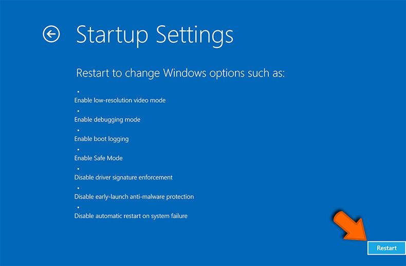 Windows OS booting into safe mode (step 3)