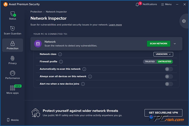 avast inspecteur réseau