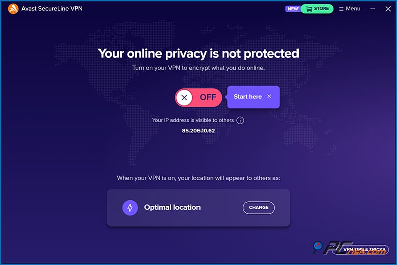 avast Ligne sécurisée vpn