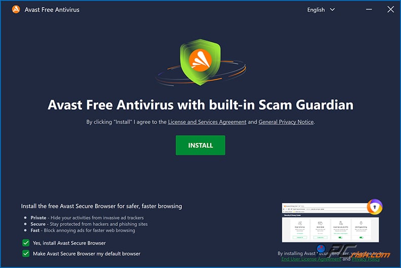 avast installation de la version gratuite proposant des offres optionnelles