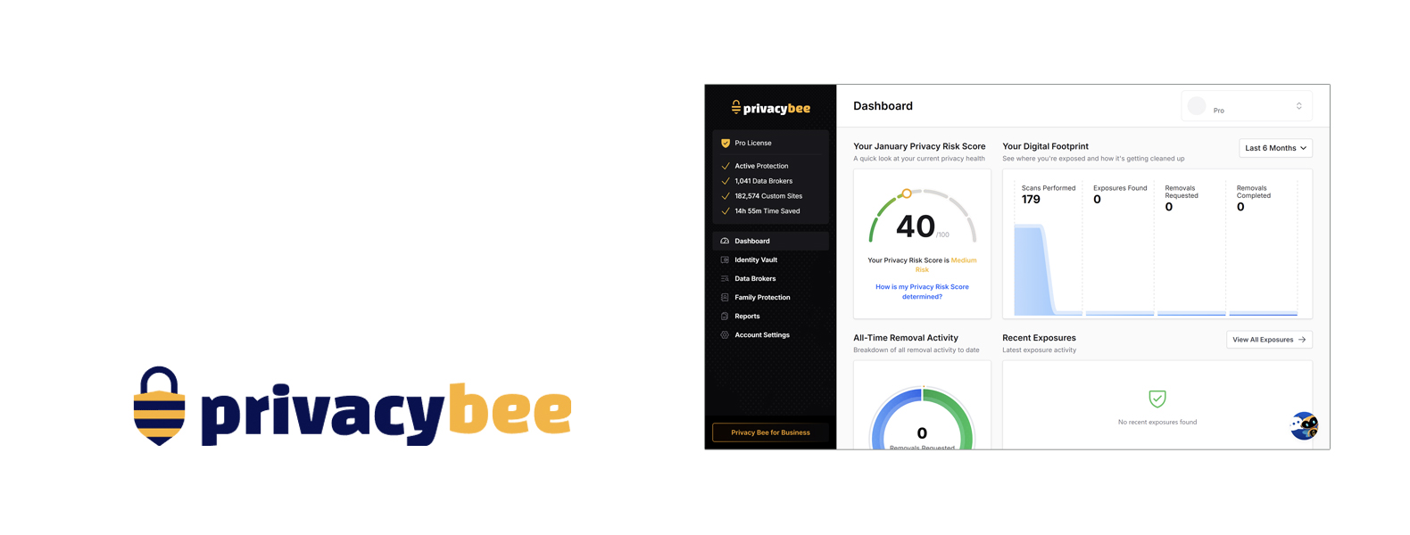 Privacy Bee En-tête du service de suppression des données