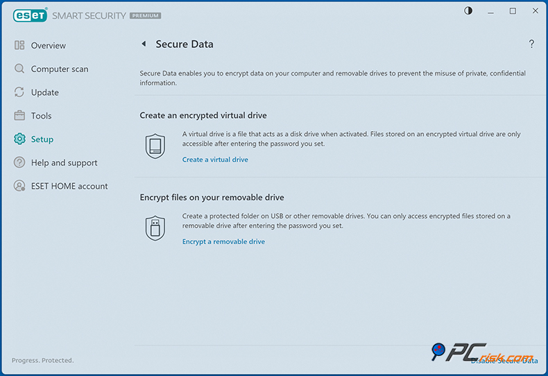 ESET Données sécurisées