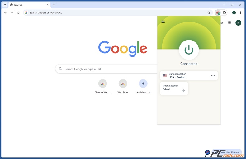 ExpressVPN extension de navigateur pour Chrome