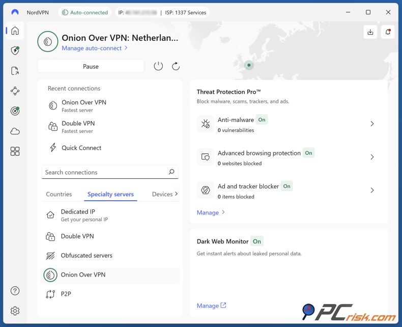 NordVPN Onion Au-dessus VPN