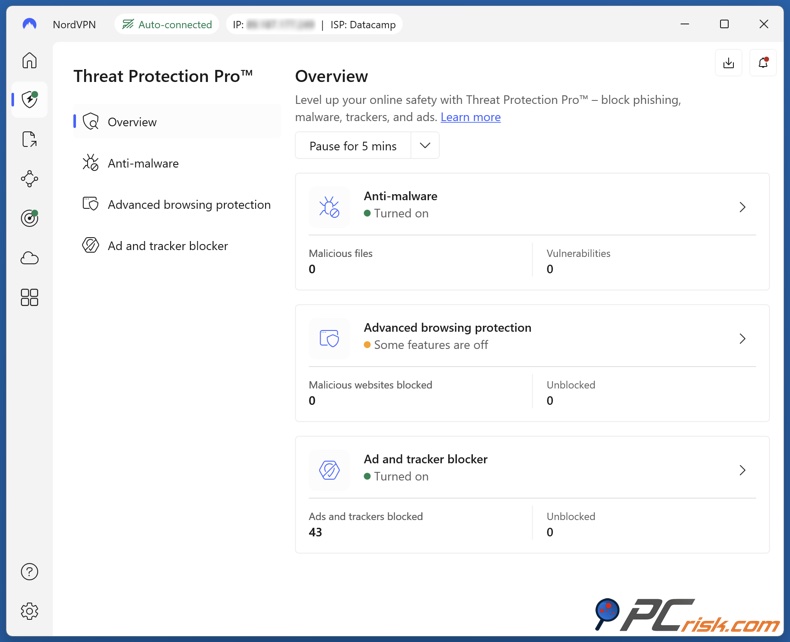NordVPN Menace Protection