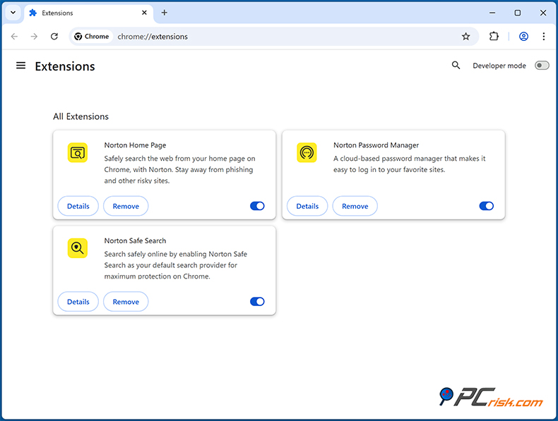 Norton 360 Deluxe Extensions de navigateur