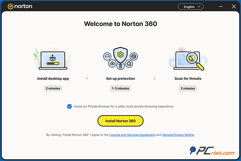 Norton 360 Deluxe Installer le programme d'installation