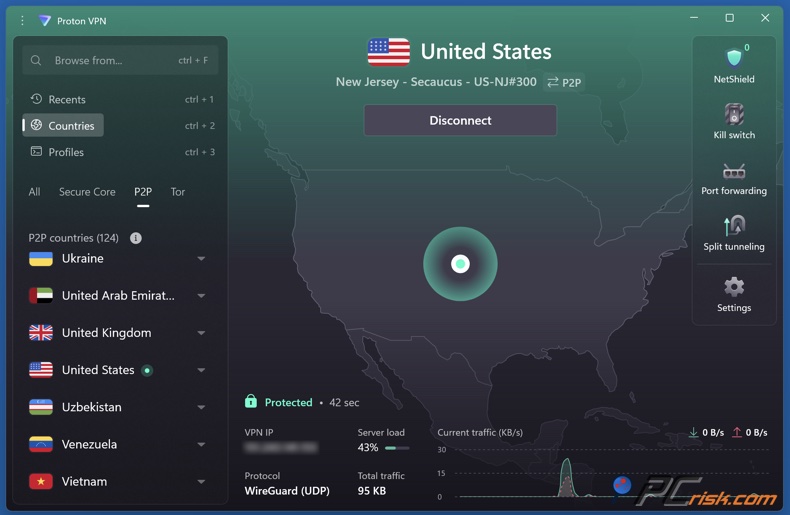 Proton VPN P2P soutien