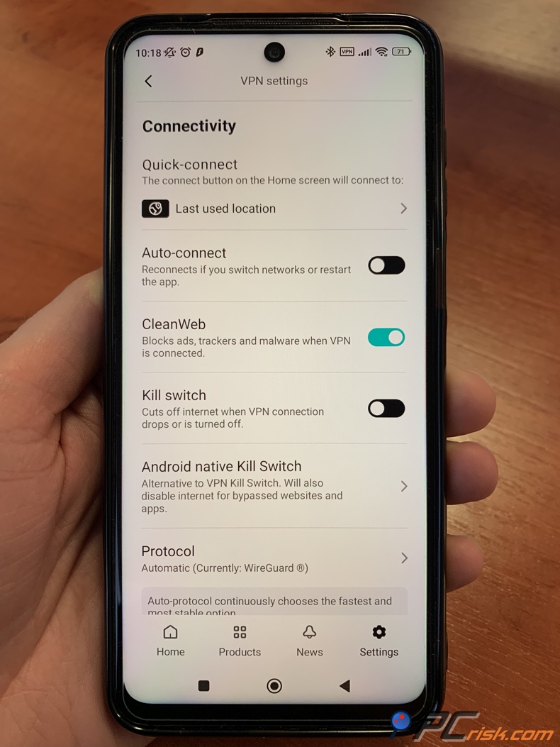 Surfshark pour Android CleanWeb