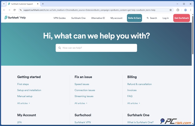 Surfshark VPN Centre d'aide