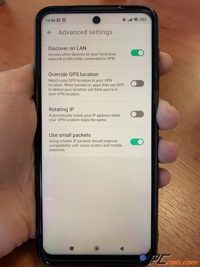 Surfshark Pour Android, contourner la localisation GPS