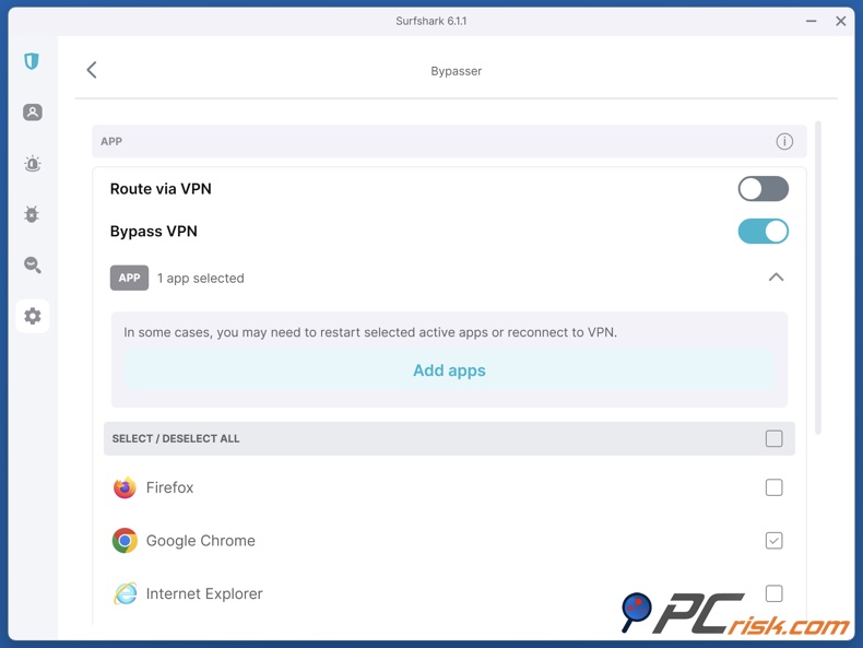 Surfshark Contourneur
