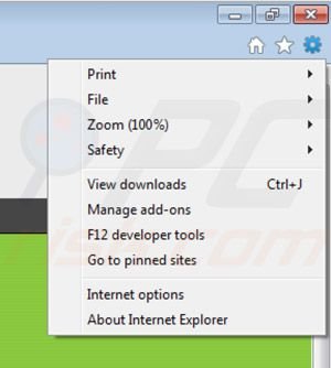 Suppression d'ads by sense dans Internet Explorer étape 1