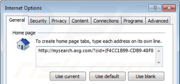 Suppression de Removing AVG search dans la page d'accueil dans  Internet Explorer 
